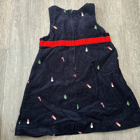 Hartstrings Navy Corduroy Christmas Holiday Dress Size 3T - Picture 3 of 6